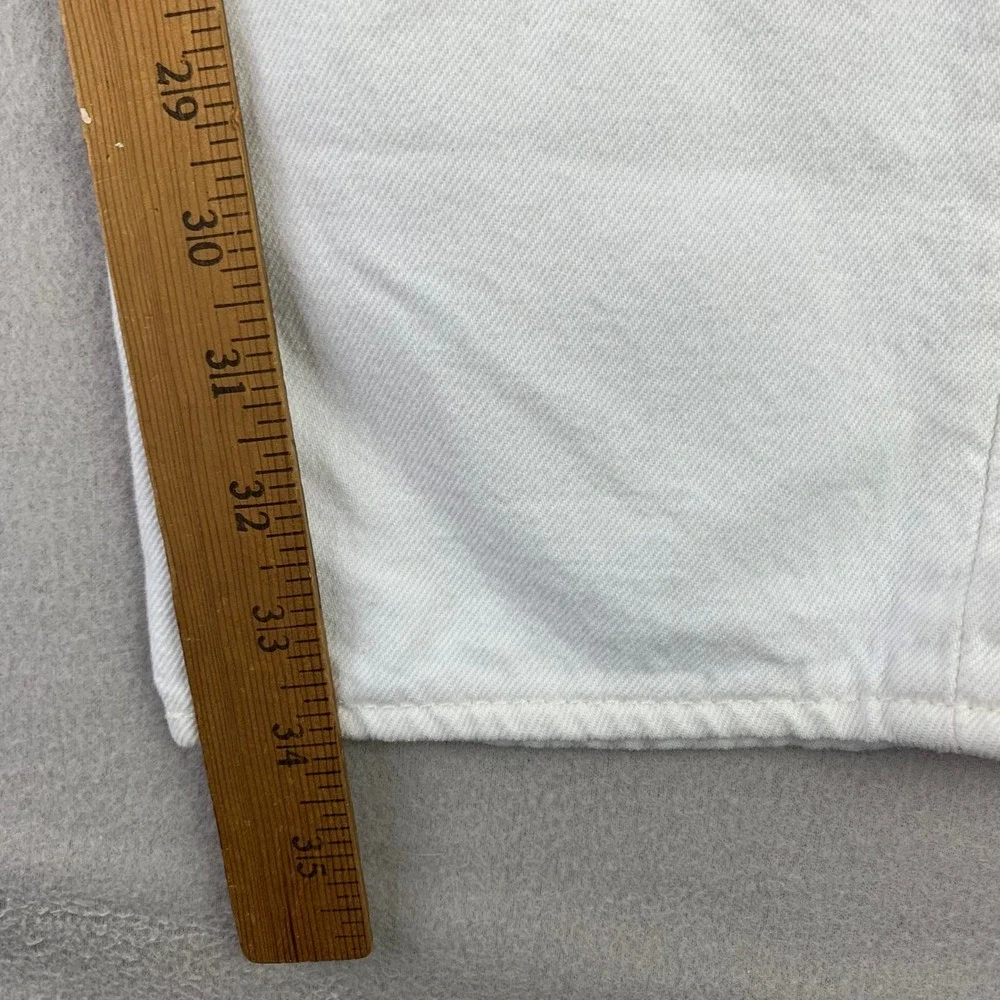 Levi's Jeans 501 Original Fit Mens 32x36 White Denim Straight Leg Button Fly